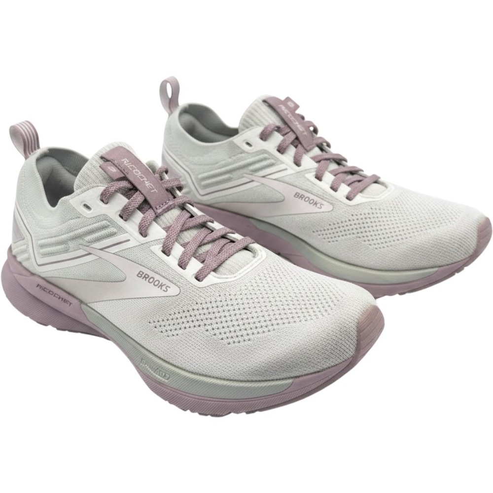 Brooks Ricochet 3 1203481B159 Gray Lavendar Running Sneaker Shoes Woman Size 7 - Picture 3 of 12